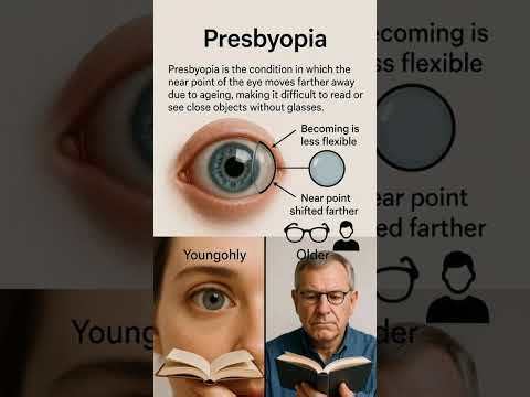 Presbyopia – Short Notes | Why Do Older People Find It Hard to See Nearby Objects? 👁️ |