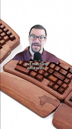 Check out this all wood keyboard!