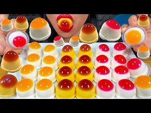 ASMR JELLY PUDDING MUKBANG MASSIVE Eating Sounds