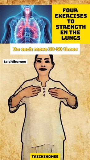 Taichihome on Instagram: "Want stronger lungs and better breathing? Try these four lung-strengthening exercises—do each move 30–50 times and you’ll feel the difference! Don’t scroll, save this to practice every day! #healing #taichi #fitness #beauty #benefits"