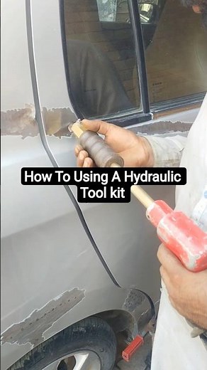 How To Using A Hydraulic Tool kit For Car Body Dent's Repair #automobile #carbodyrepair #hydraulic