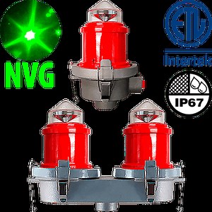 L-810 LED Night Vision Compatible Steady-Burning Red Obstruction Light - Flight Light Inc.