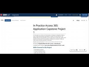 Access 365 Application Capstone Project Ch 1-4 Tutorial - Complete Guide (SIMnet In Practice)