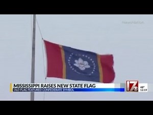 Mississippi raises new state flag