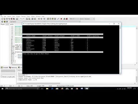 CLOTHING STORE MANAGEMENT SYSTEM IN C PROGRAMMING WITH SOURCE CODE