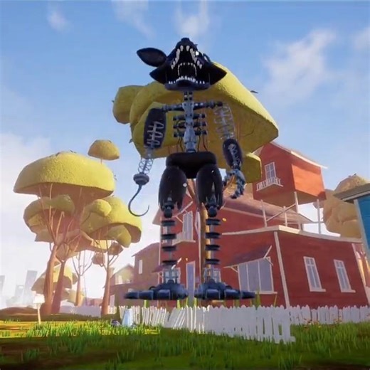 FOXY hello neighbor Funny Moments😂🚀#edit #viralshorts #trending #viral #fnaf #memes #horrorgaming