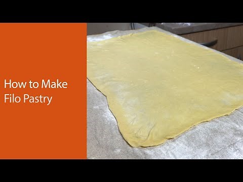 How to make filo pastry from scratch : Easy filo pastry recipe : Homemade baklava dough