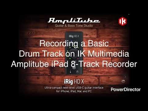 How To Record a Drum Track on IK Multimedia iOS 8 Track Recorder with AmpliTube.