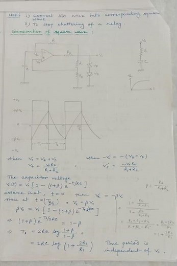 Generation of square wave, Triangular wave generator...