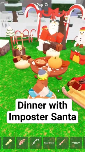 Dinner with Imposter Santa 😳🎅 | Roblox 99 Nights in the Forest