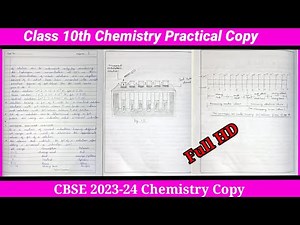 chemistry practical of class 10 CBSE | class 10 chemistry practical notebook | Experiment notebook