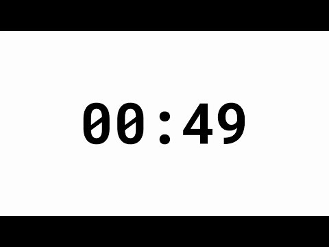 49 Second Countdown Timer - White Background