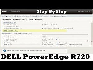 How To Configure RAID on a Dell PowerEdge R720 server || RAID Controller's Configuration utility