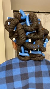 I curled my loc babies! I tried different sized flexi rods here. Normally I use gray flexi rods, but decided to give the blue ones a try. Flexi rods are my new go-to way to curl my locs btw. - #curledlocs #locstyles #flexirods | Maluna Li