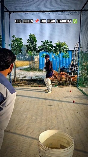 Head 🗣️ stability drills ✅💯 #cricket #drill #viral