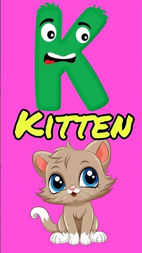 Letter K | Kitten, Key, Kick, Kite, Kangaroo - Learn the Alphabet Letter