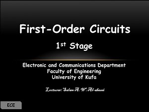 ch7lec1:First-Order Circuits (RC and RL source free circuits)