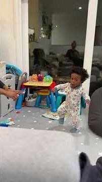Super Excited Toddler Cannot Believe He Can Walk