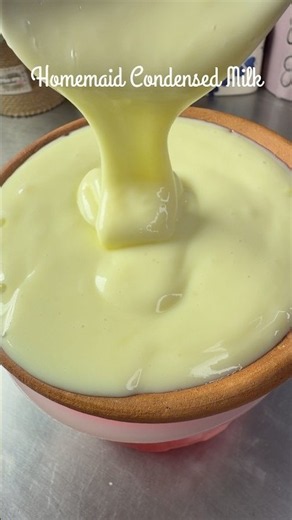 “Homemade Condensed Milk with Just 3 Ingredients ❤️#daily recipe#condensedmilkrecipes