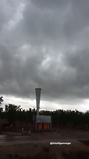 The hail cannon is a shock wave generator claimed to disrupt the formation of hailstones in the atmosphere. These devices frequently engender conflict between farmers and neighbors when used, because they are repeatedly fired every 1 to 10 seconds while a storm is approaching and until it has passed through the area, yet there is no scientific evidence for their effectiveness. #agriculture Follow us @intelligencego . . . By Mark Suderman . . . _________________ #engineers #engineering #agro #int