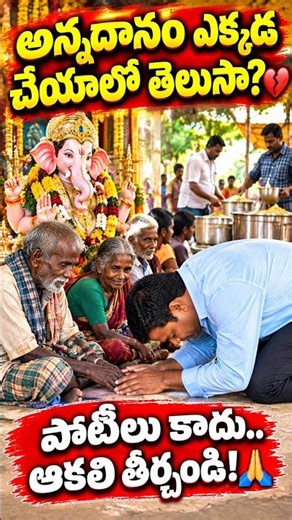 నిజమైన అన్నదానం అంటే ఇదే! 💔 ఆధ్యాత్మిక ఆలోచన | Ganesh Utsav 2026 | Annadanam | GaneshUtsav | Emotion
