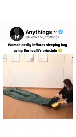 Anythings ~ | This video demonstrates a clever application of physics in everyday life, specifically showing how to inflate a large air bag (often called... | Instagram