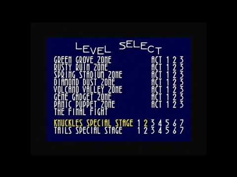 Sonic 3D Blast debug menu cheat and knuckles bonus lvls