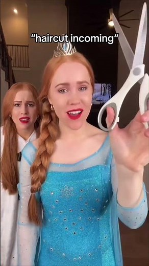 ELSA HAIRCUT 💇‍♀️ #frozen