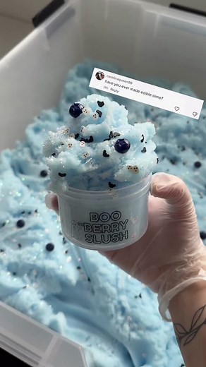 Edible Slime Making Tutorial with Boo Berry Slush