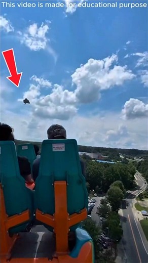 This guy caught a shoe in a roller coaster ride 😲