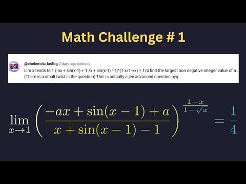 Math Challenge #1: Solving a Tricky JEE Advanced Limit Problem
