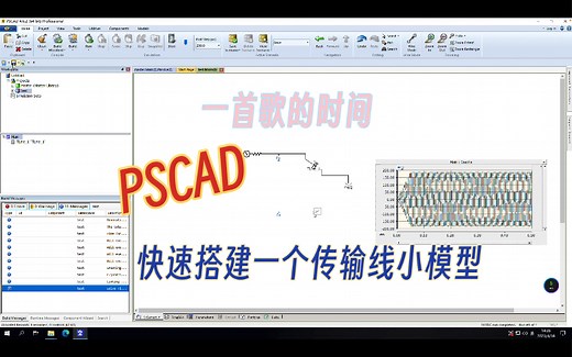 PSCAD 线路建模 导线连接 示波器配置