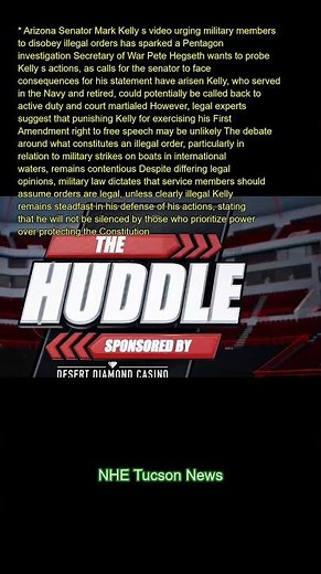 Arizona Senator Mark Kelly's video urging military members to disobey illegal orders has sparked a P