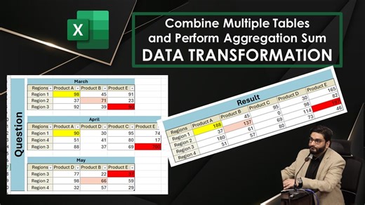 2.6K views · 14 reactions | Combine Multiple Tables and Perform Aggregation Sum | POWER QUERY Solution | Data Transformation #POWERQUERY #EXCEL #Data | Excel Basement | Facebook