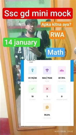 Ssc gd 👉👋math mini mock rwa