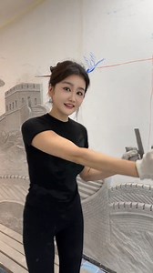 Relief wall murals of Great Wall #paint #mural #painter #artist #artwork #reelschallenge #foryouシ #reelsfacebook #artificialintelligence | Muralist Mingyue