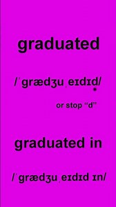 How to pronounce GRADUATED in American English #spokenenglish #howtopronounce #americanenglish #word