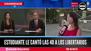 Estudiante LE CANTÓ bien cantada las 40 a los libertarados: "Hay queser pel*tudo" | Revolución Popular