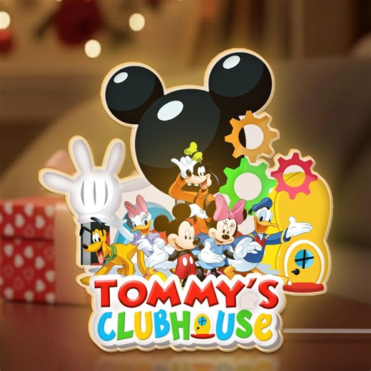 Personalized Mickey Mouse Clubhouse Night Light, Custom Kids Room LED Lamp, Disney Character Bedside Light, Colorful Nursery Decor OIO216-2 - Etsy