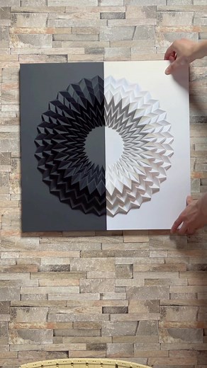 Origami Circle: Black and White Paper Craft | Geometric ASMR