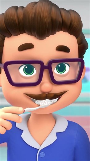 Brush Your teeth Dance PART 2 🪥 #healthyhabits #dancechallenge #littlebabybum