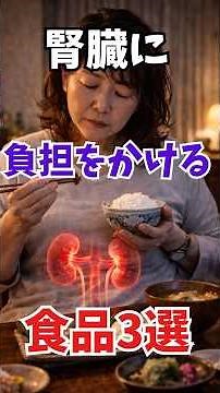 【腎臓病 食事】腎臓に負担をかける“毎日食品”3つ #栄養 #無添加 #雑学#腎臓
