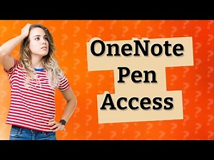 How to get pen toolbar in OneNote?