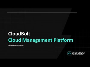 CloudBolt CMP Overview Demonstration