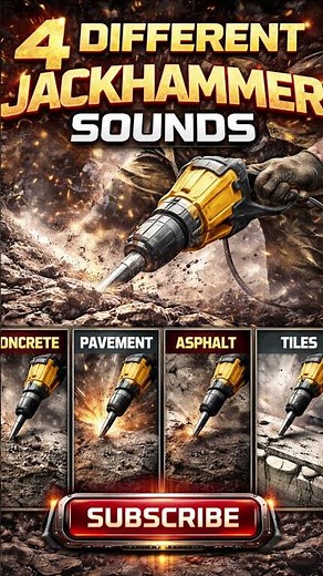 Four Different Jackhammer Sounds (Realistic Construction SFX)