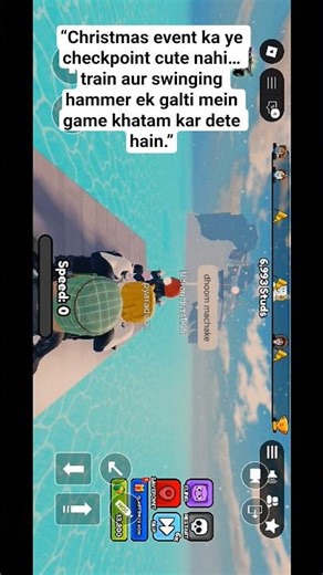 Christmas event checkpoint 3.Narrow roads, swinging hammer,train track and zero mistake zone#shorts