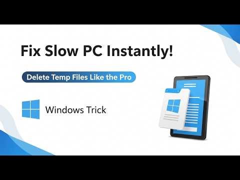 Fix Slow PC Instantly! Delete Temp Files Like a Pro (Windows Trick)