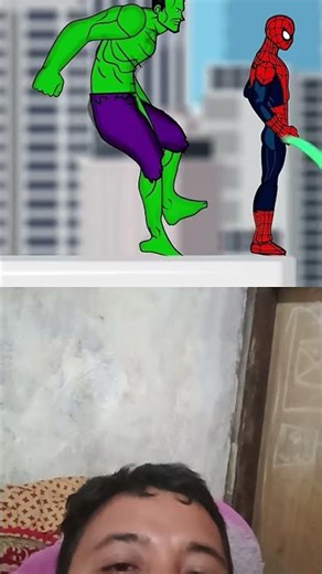Funny Spiderman and Hulk animation #animation #hulk #funny