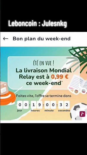 🌷 Bon Plan du Weekend - Livraison Leboncoin à 0,99 € ! 🌷 🔥