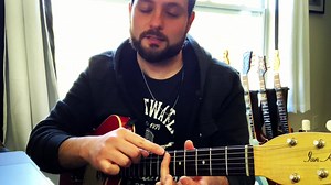 Here's a helpful video lesson of a cool chromatic cascade that Eddie Haddad played for you on Ep. 114 of #NoGuitarIsSafe podcast. | No Guitar Is Safe